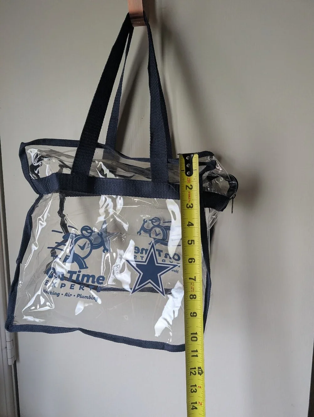 Dallas Cowboys Clear Tote Bag, Coozie And Green Blanket Bundle